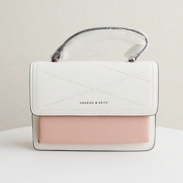 Two-Tone Flap Crossbody Handbag