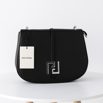 Imported Black Round Crossbody Bag