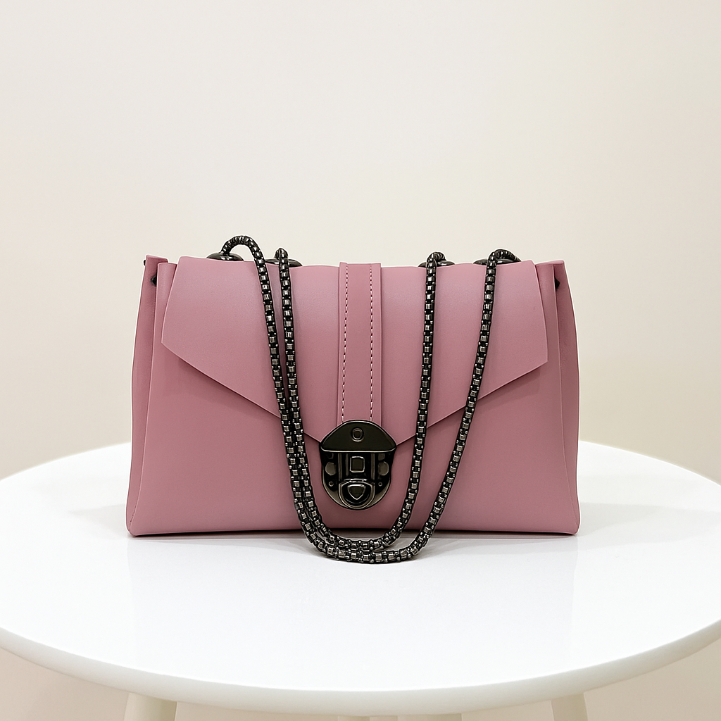 Pink Chain Sling Bag for Women